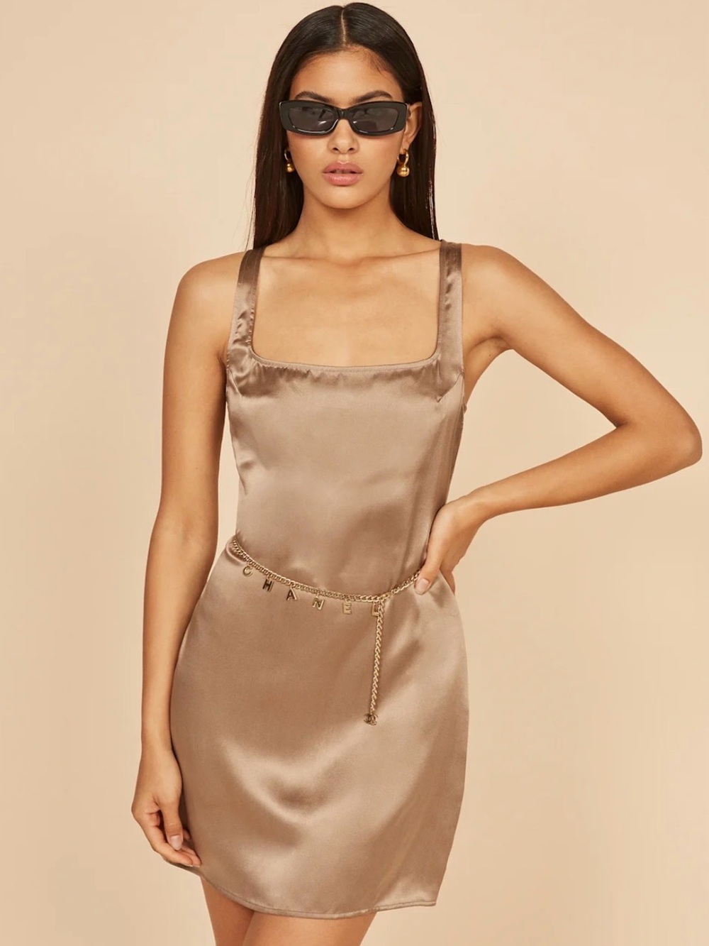 Reformation Darcey Dress — 100% Silk Mini Slip Dress